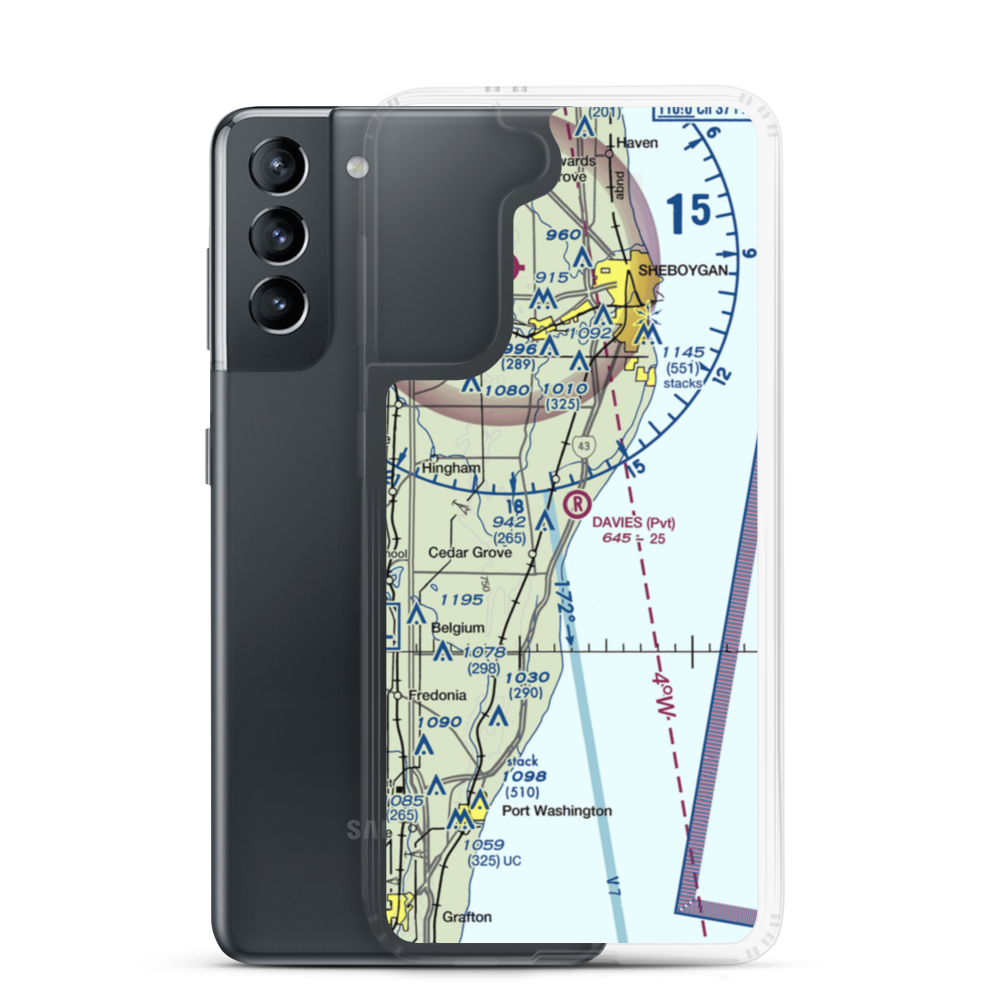 Smies Airport (75WI) VFR Sectional Samsung Case Samsung Galaxy S21 model shown