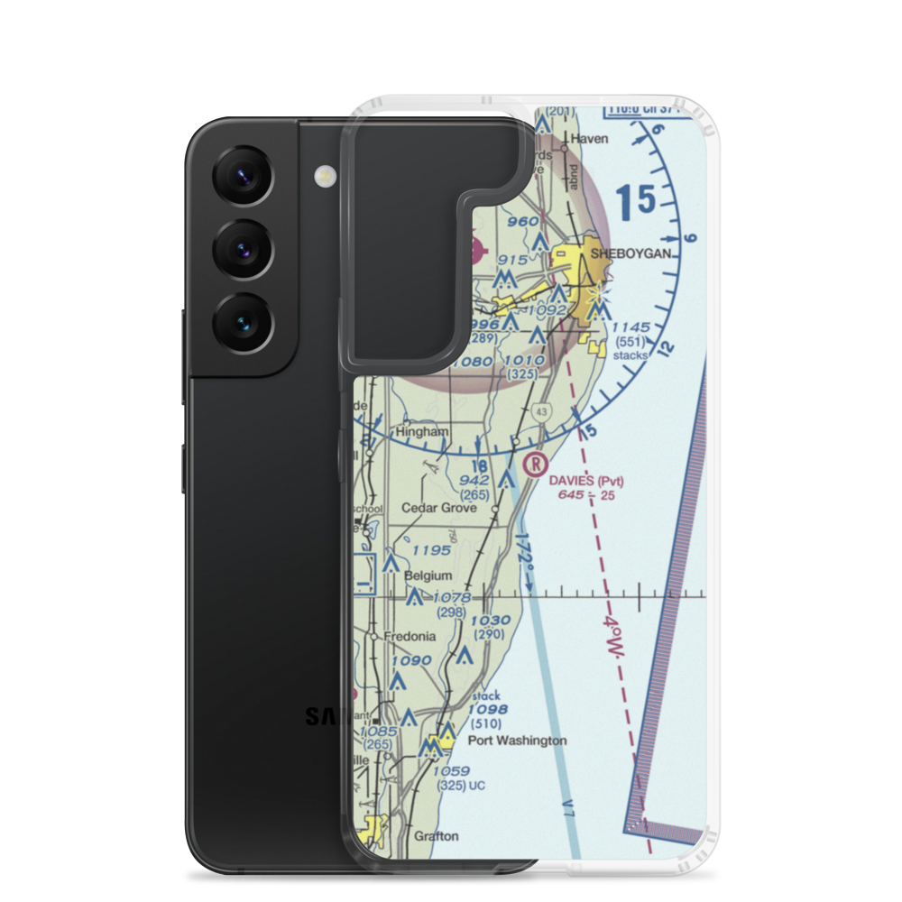 Smies Airport (75WI) VFR Sectional Samsung Case Samsung Galaxy S22 model shown