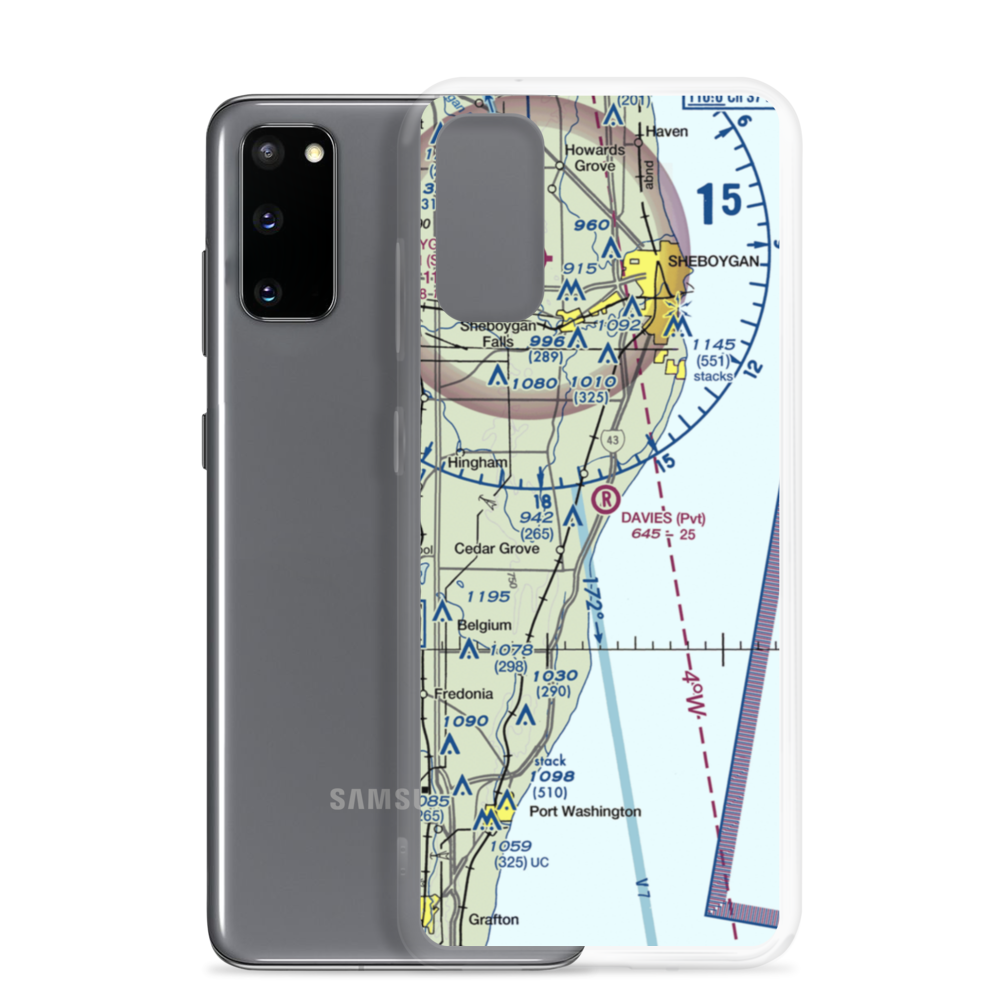Smies Airport (75WI) VFR Sectional Samsung Case Samsung Galaxy S20 model shown