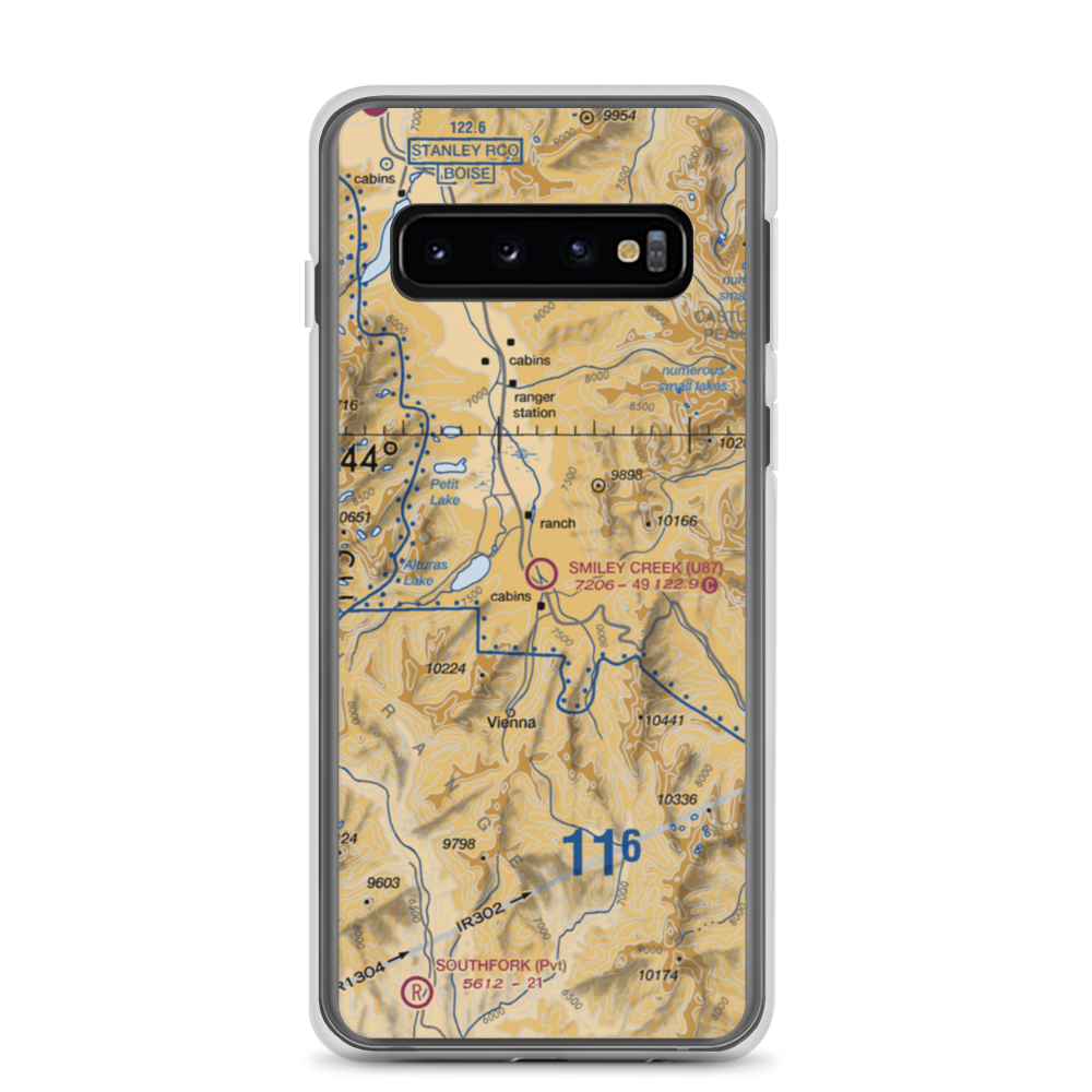 Smiley Creek Airport (U87) VFR Sectional Samsung Case Samsung Galaxy S10 model shown