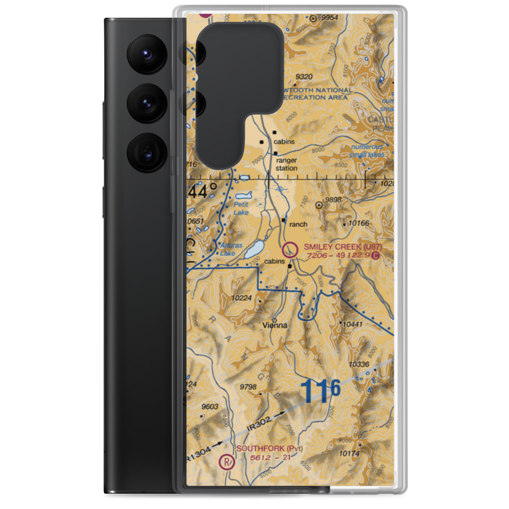 Smiley Creek Airport (U87) VFR Sectional Samsung Case Samsung Galaxy S22 Ultra model shown