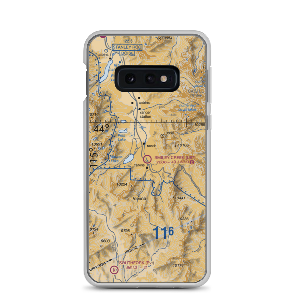 Smiley Creek Airport (U87) VFR Sectional Samsung Case Samsung Galaxy S10e model shown