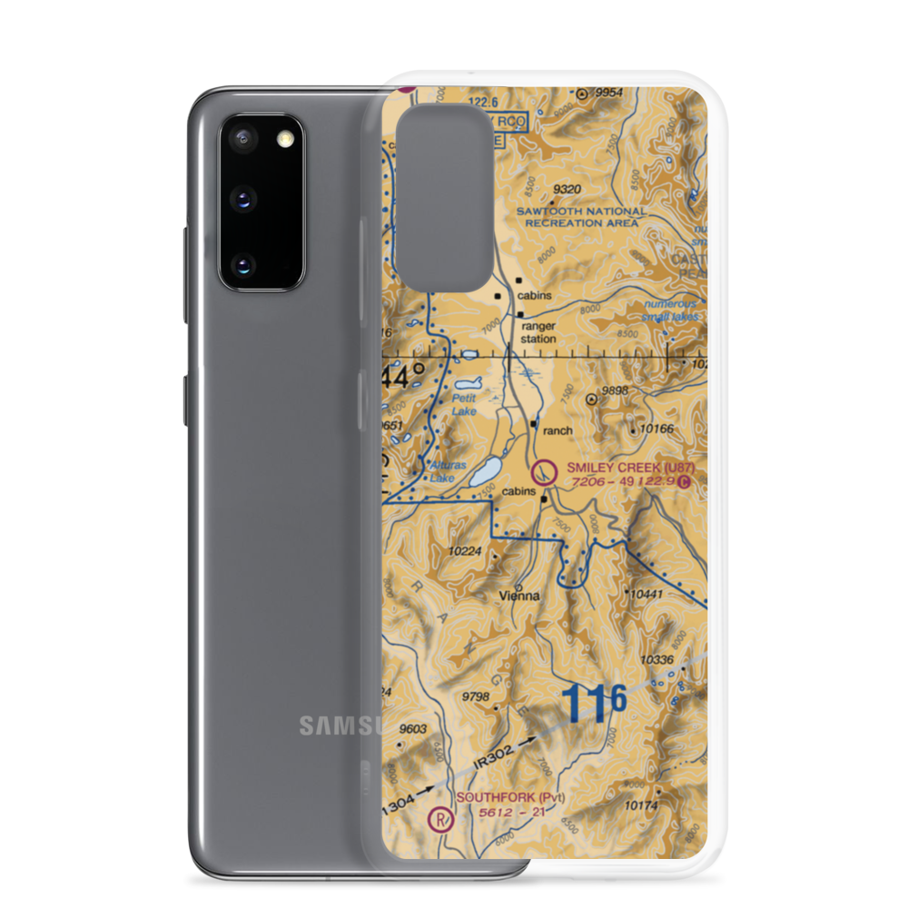 Smiley Creek Airport (U87) VFR Sectional Samsung Case Samsung Galaxy S20 model shown
