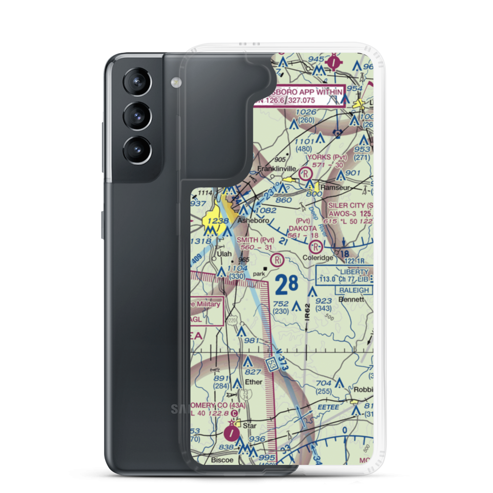 Smith Air Strip (25NC) VFR Sectional Samsung Case Samsung Galaxy S21 model shown