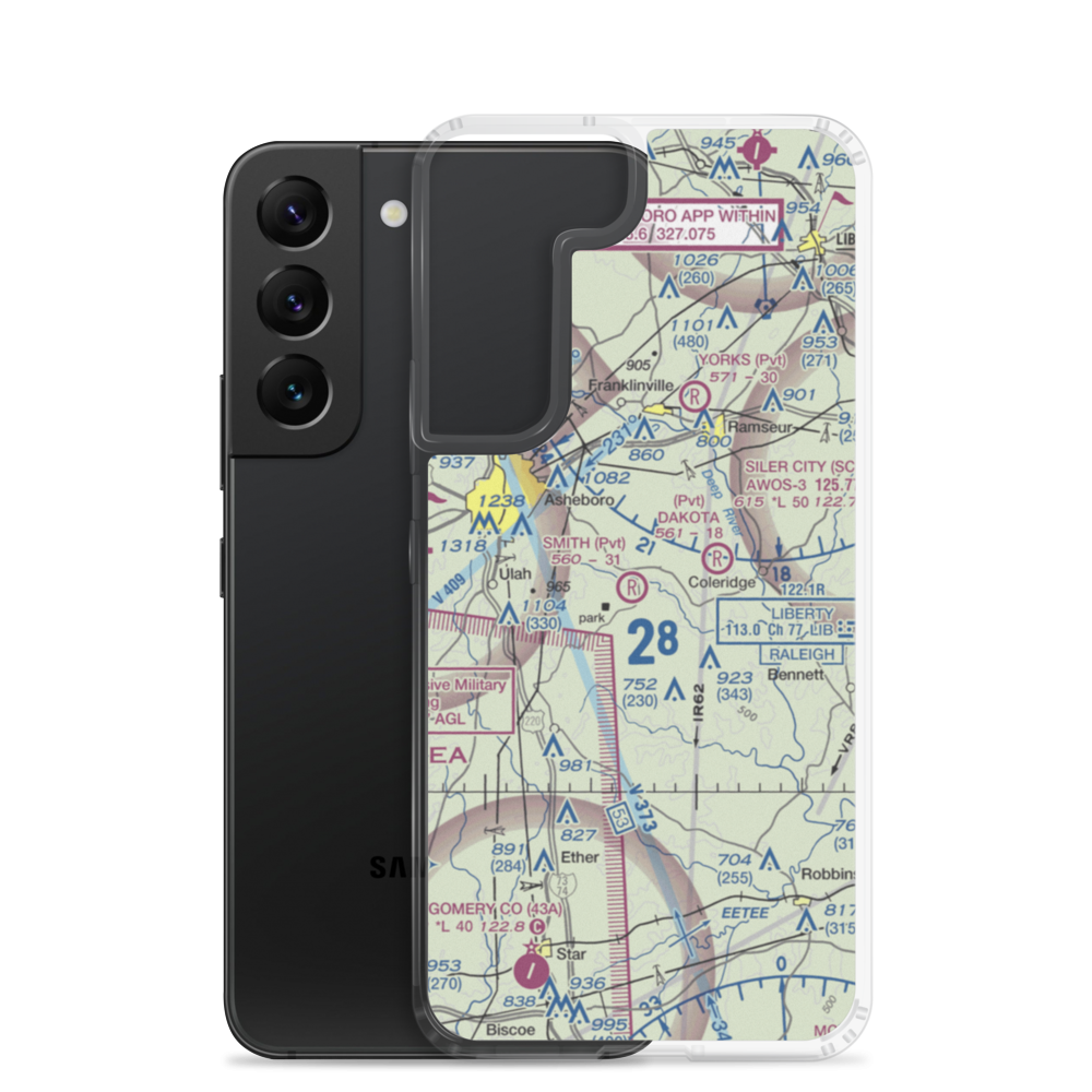 Smith Air Strip (25NC) VFR Sectional Samsung Case Samsung Galaxy S22 model shown