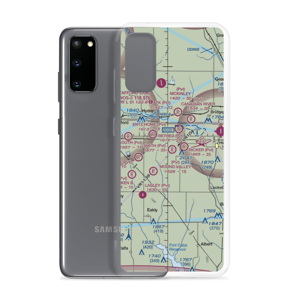 Smith Airpark (29OK) VFR Sectional Samsung Case Samsung Galaxy S20 model shown