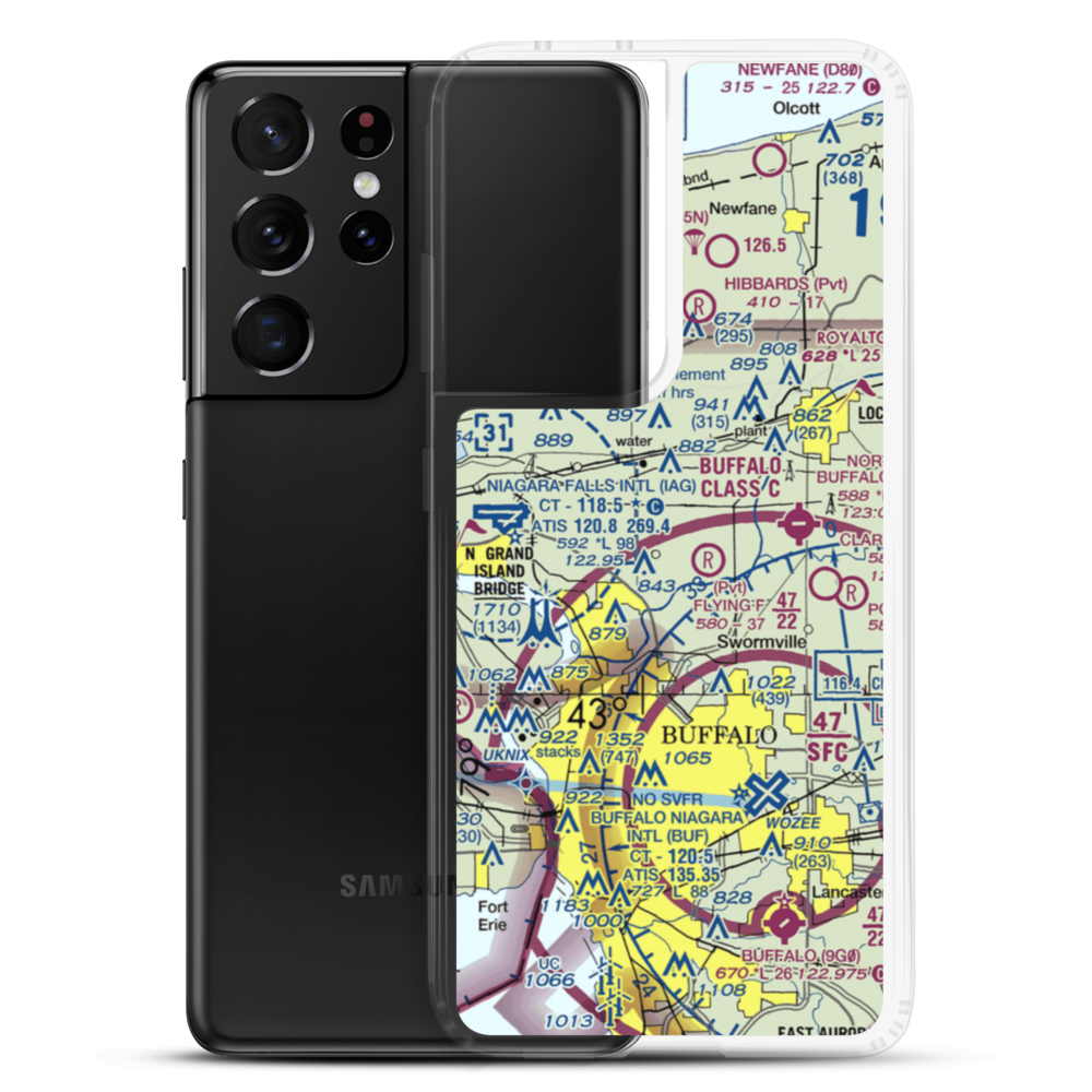 Smith Airport (79NY) VFR Sectional Samsung Case Samsung Galaxy S21 Ultra model shown