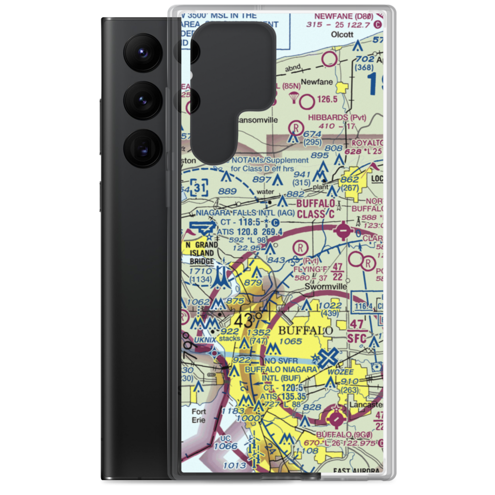 Smith Airport (79NY) VFR Sectional Samsung Case Samsung Galaxy S22 Ultra model shown
