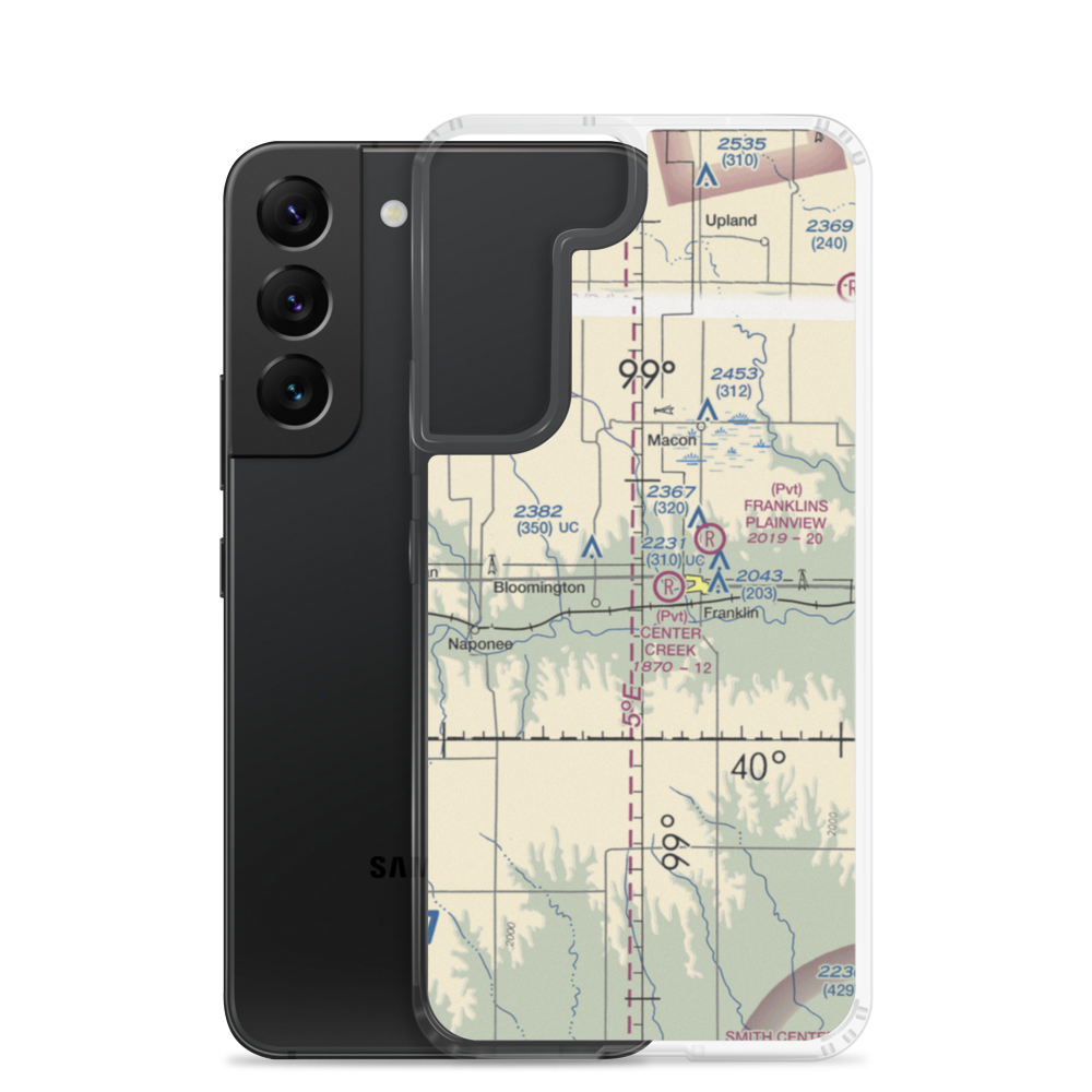 Smith Airport (8NE7) VFR Sectional Samsung Case Samsung Galaxy S22 model shown