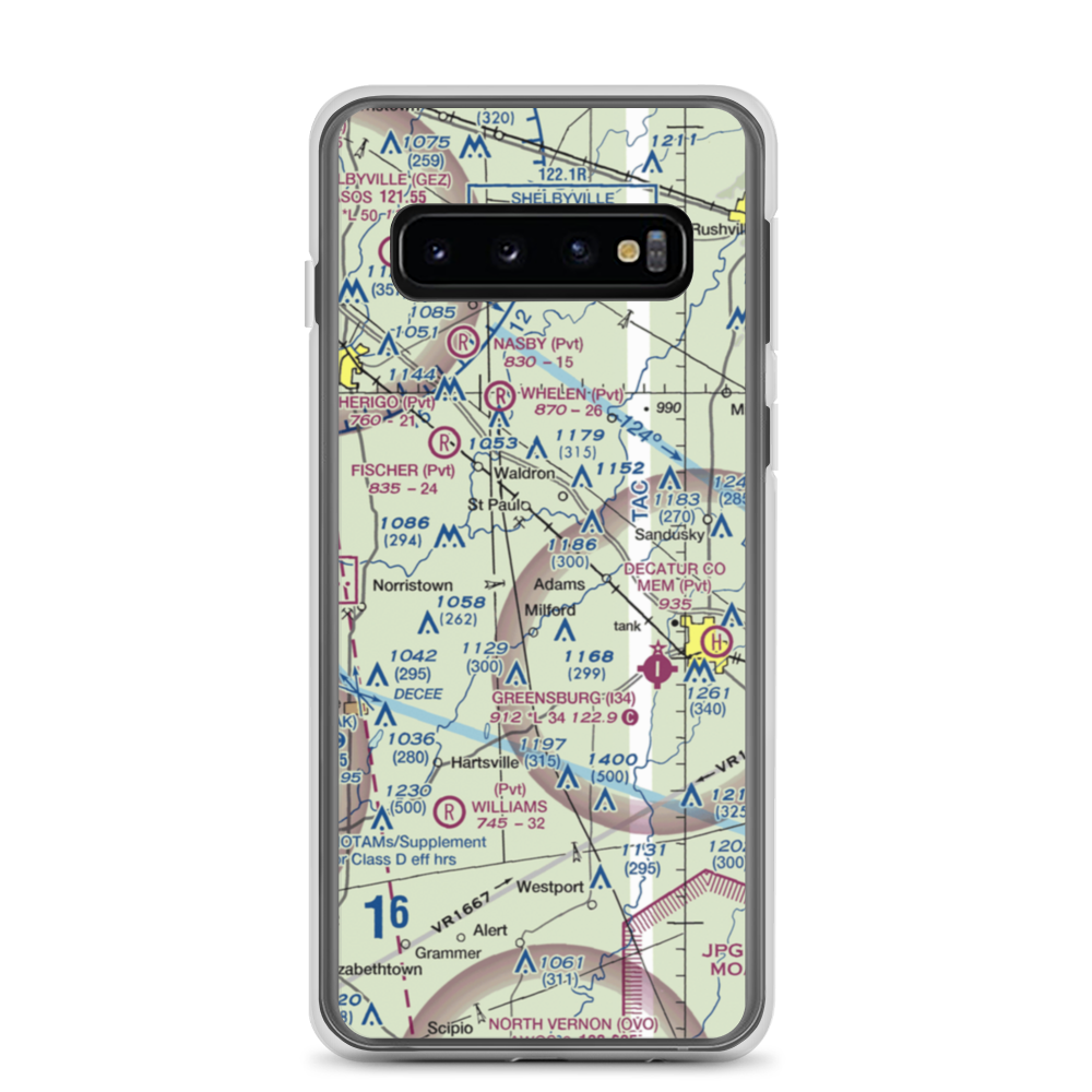 Smith Airport (II71) VFR Sectional Samsung Case Samsung Galaxy S10 model shown