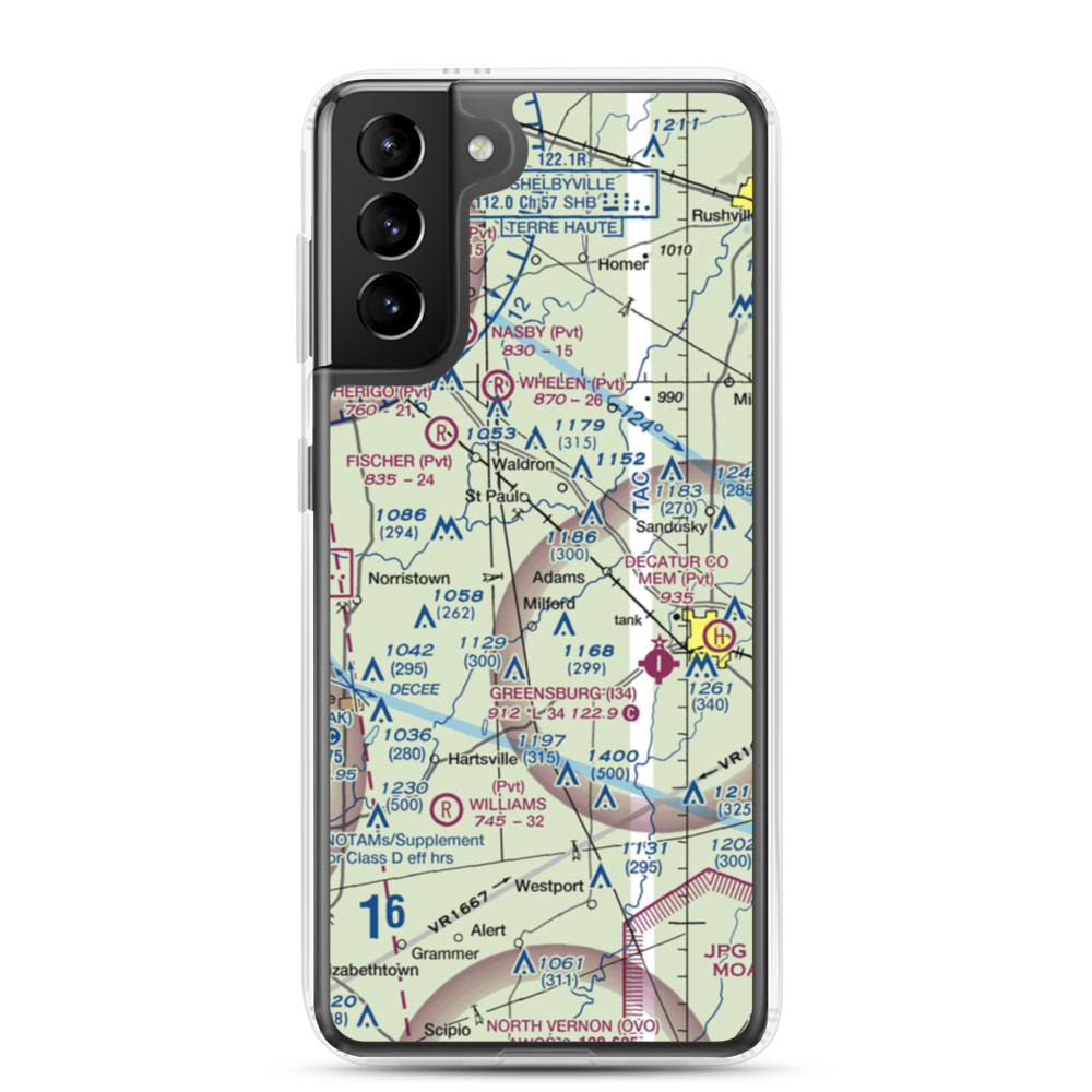 Smith Airport (II71) VFR Sectional Samsung Case Samsung Galaxy S21 Plus model shown