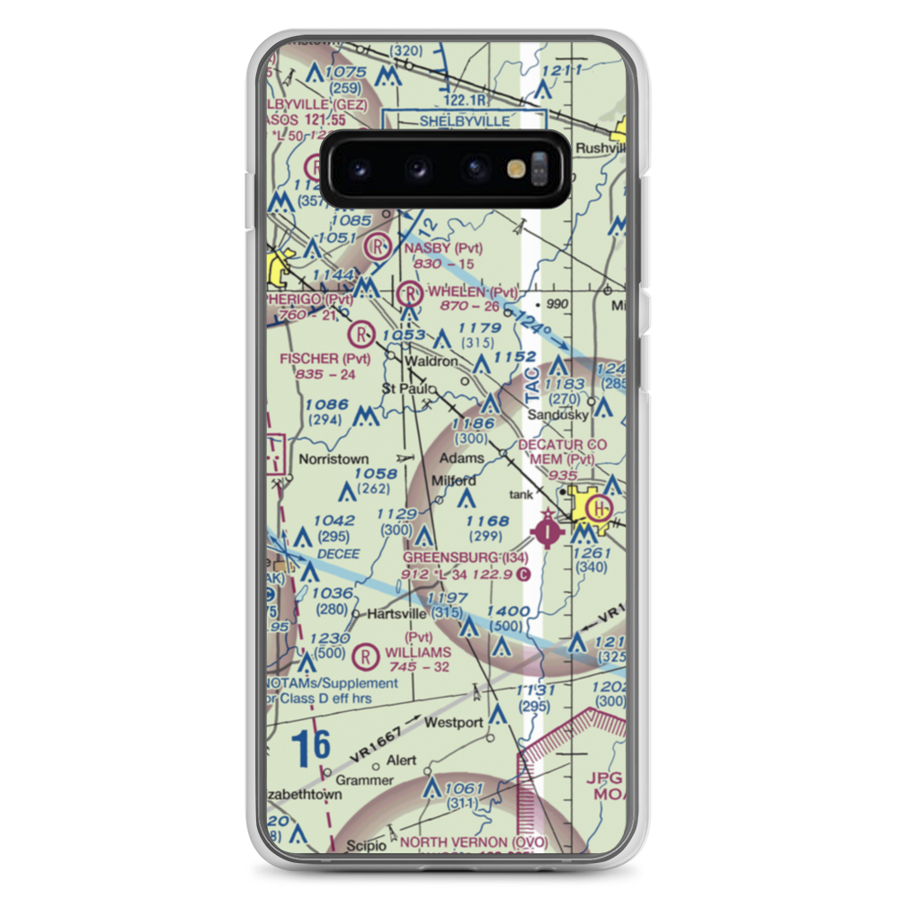 Smith Airport (II71) VFR Sectional Samsung Case Samsung Galaxy S10+ model shown