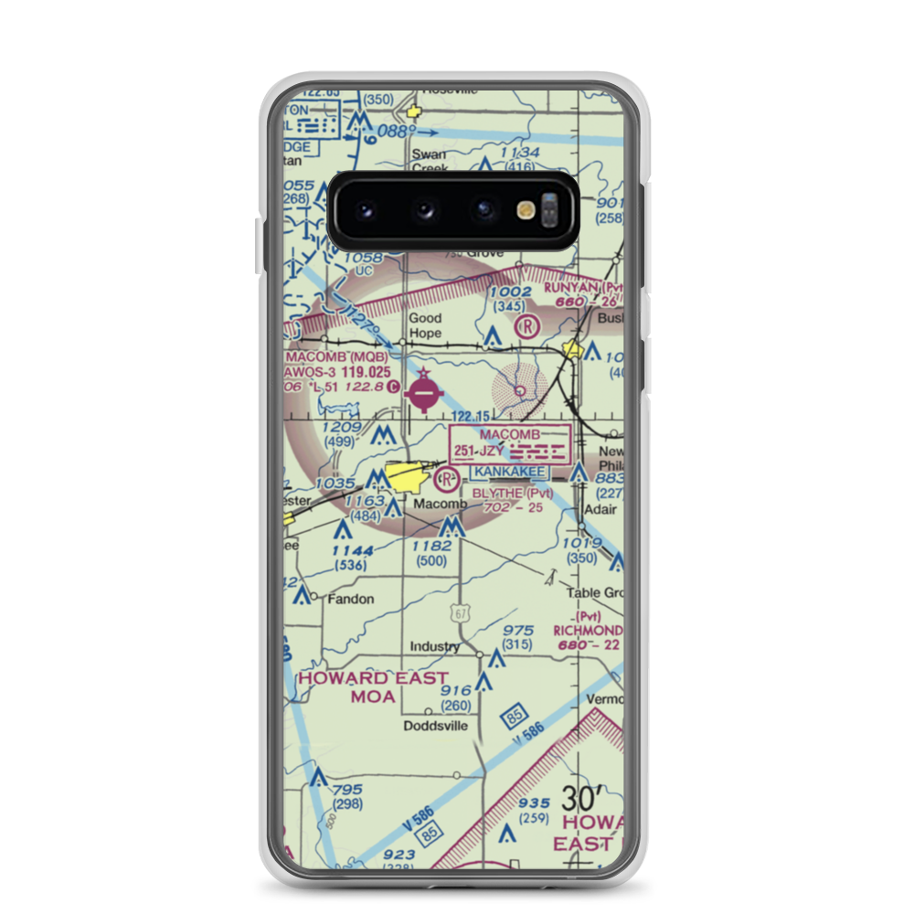 Smith Airport (LL27) VFR Sectional Samsung Case Samsung Galaxy S10 model shown
