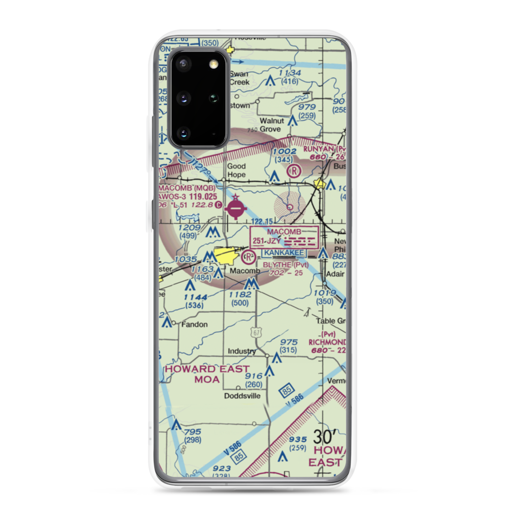 Smith Airport (LL27) VFR Sectional Samsung Case Samsung Galaxy S20 Plus model shown