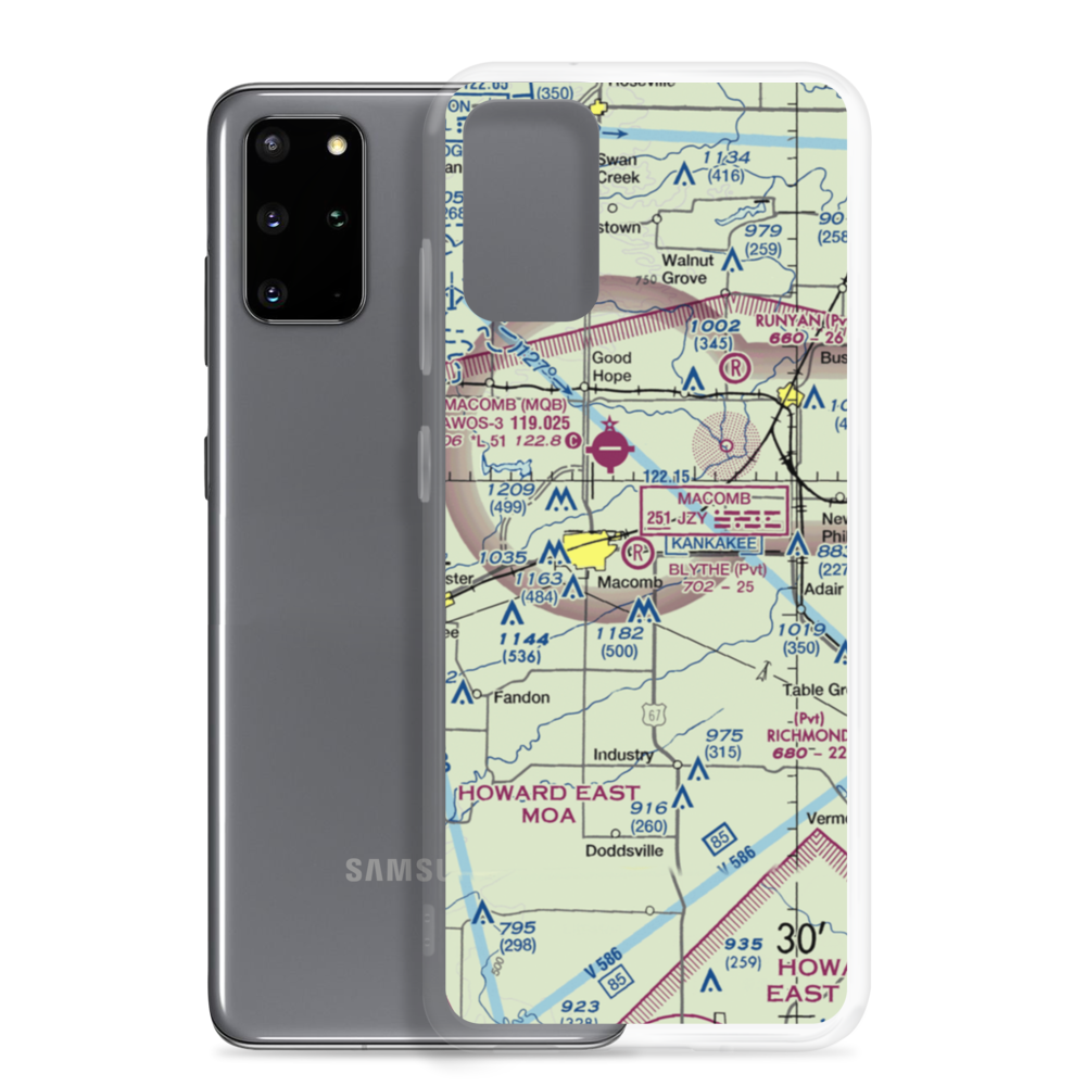 Smith Airport (LL27) VFR Sectional Samsung Case Samsung Galaxy S20 Plus model shown