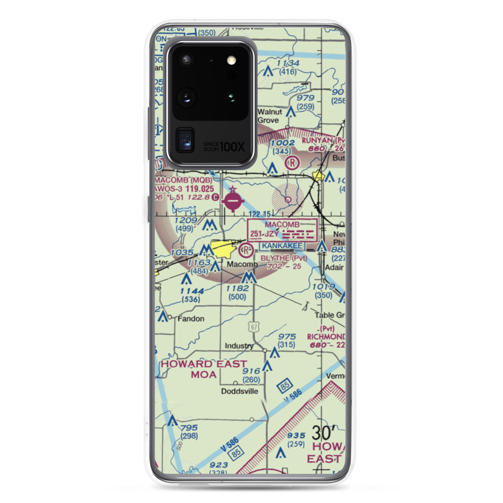 Smith Airport (LL27) VFR Sectional Samsung Case Samsung Galaxy S20 Ultra model shown