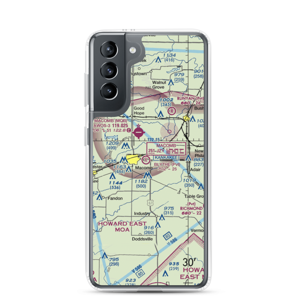 Smith Airport (LL27) VFR Sectional Samsung Case Samsung Galaxy S21 model shown