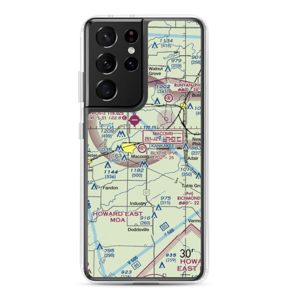 Smith Airport (LL27) VFR Sectional Samsung Case Samsung Galaxy S21 Ultra model shown