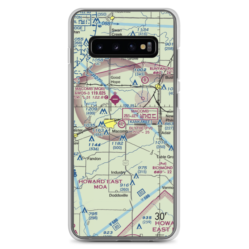 Smith Airport (LL27) VFR Sectional Samsung Case Samsung Galaxy S10+ model shown