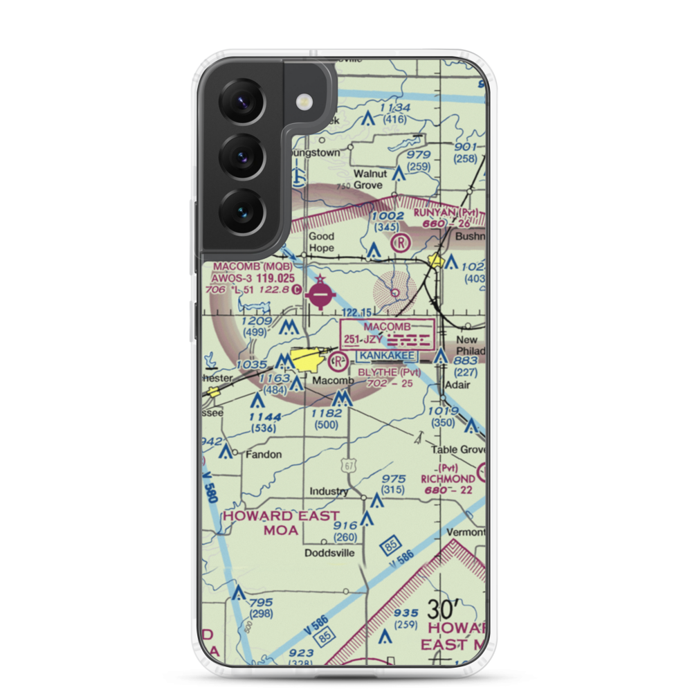 Smith Airport (LL27) VFR Sectional Samsung Case Samsung Galaxy S22 Plus model shown