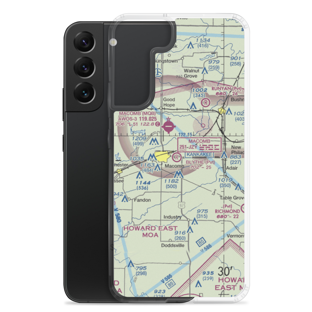 Smith Airport (LL27) VFR Sectional Samsung Case Samsung Galaxy S22 Plus model shown