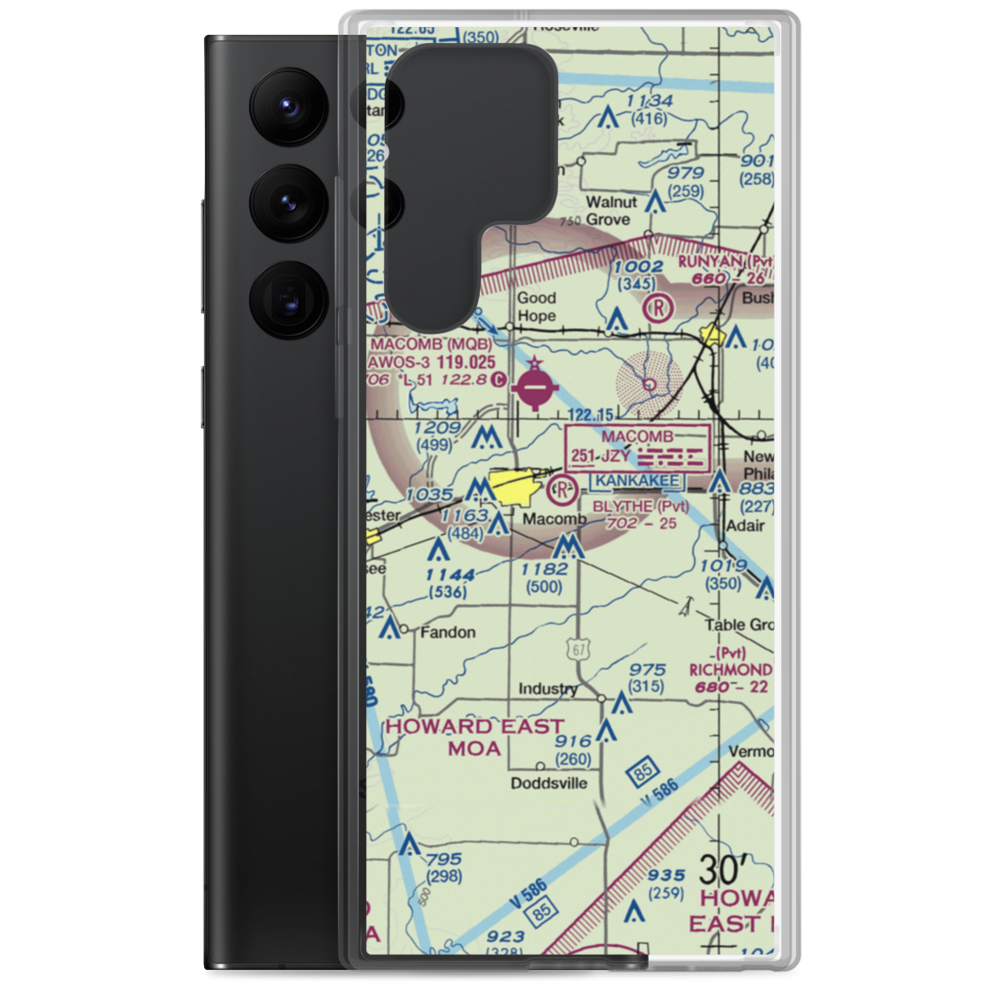 Smith Airport (LL27) VFR Sectional Samsung Case Samsung Galaxy S22 Ultra model shown