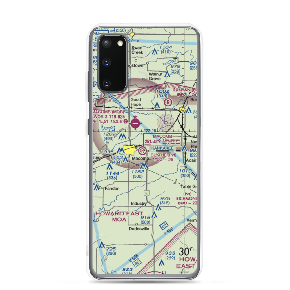 Smith Airport (LL27) VFR Sectional Samsung Case Samsung Galaxy S20 model shown