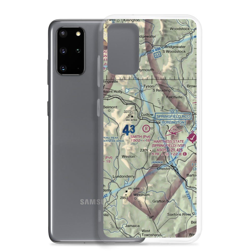 Smith Airport (VT17) VFR Sectional Samsung Case Samsung Galaxy S20 Plus model shown