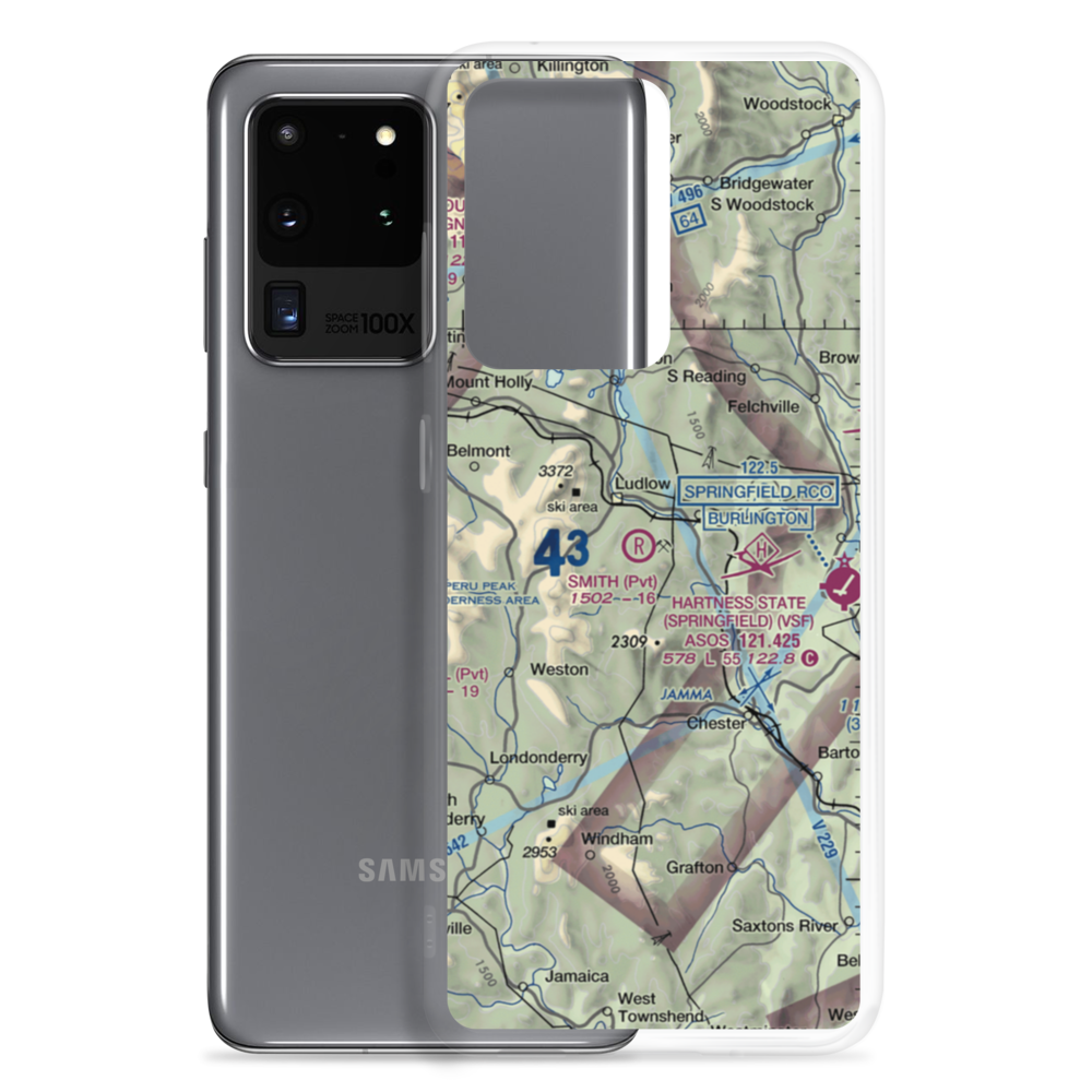 Smith Airport (VT17) VFR Sectional Samsung Case Samsung Galaxy S20 Ultra model shown