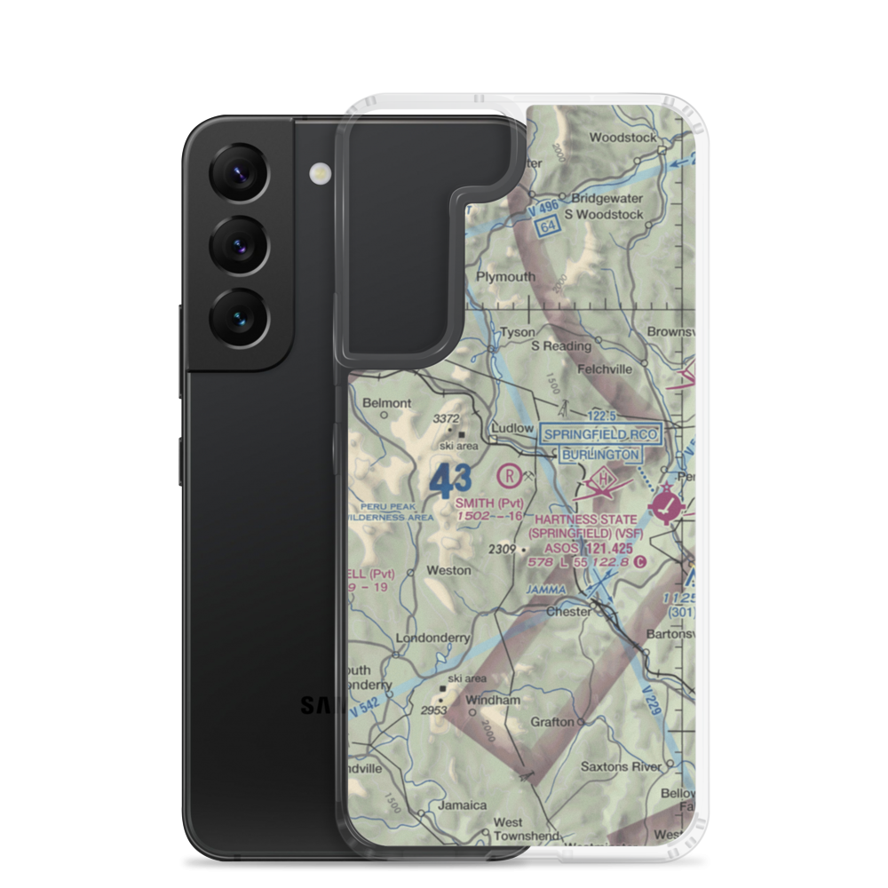 Smith Airport (VT17) VFR Sectional Samsung Case Samsung Galaxy S22 model shown