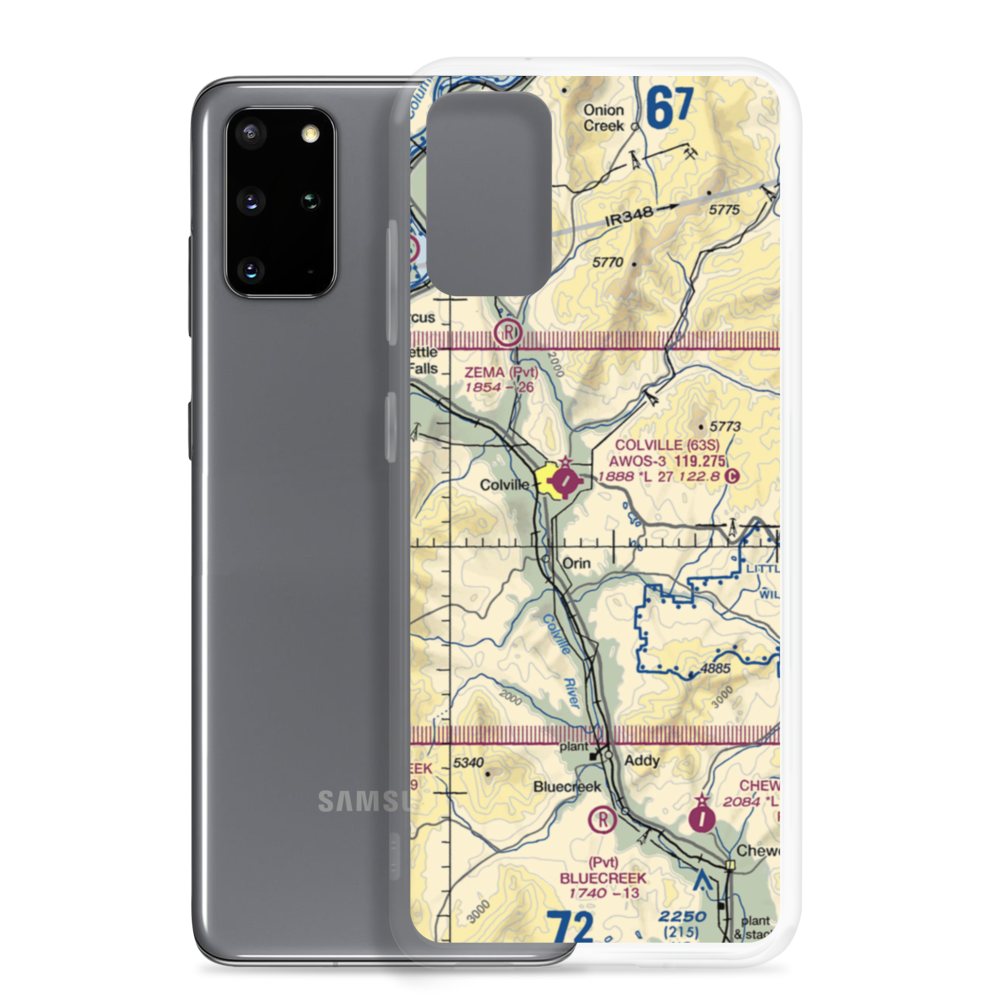 Smith Airport (WA73) VFR Sectional Samsung Case Samsung Galaxy S20 Plus model shown