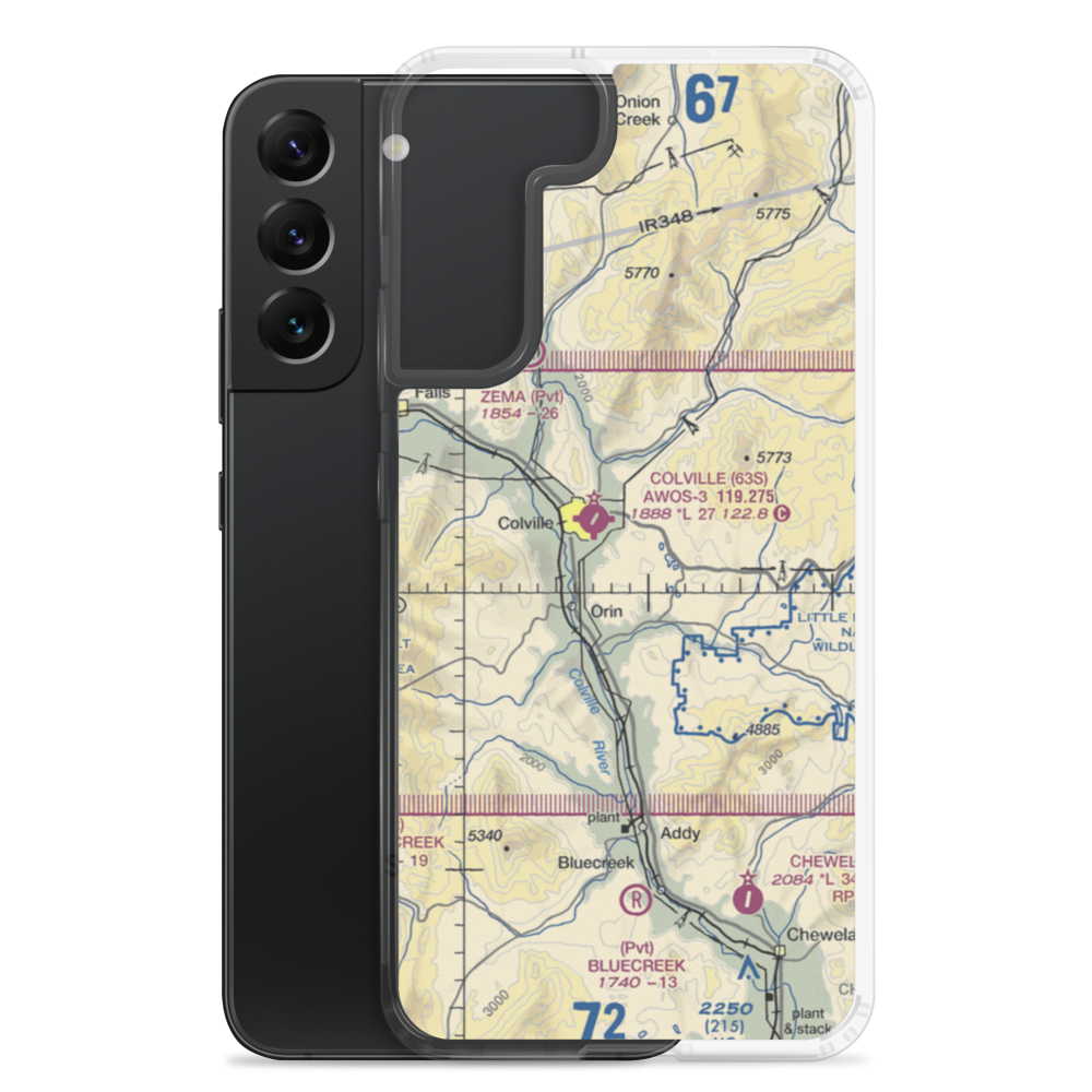 Smith Airport (WA73) VFR Sectional Samsung Case Samsung Galaxy S22 Plus model shown