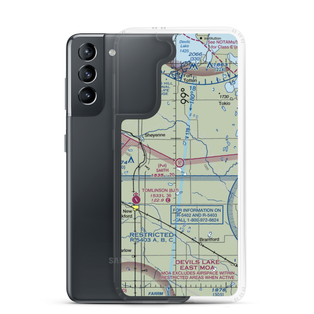Smith Airstrip (NA70) VFR Sectional Samsung Case Samsung Galaxy S21 model shown
