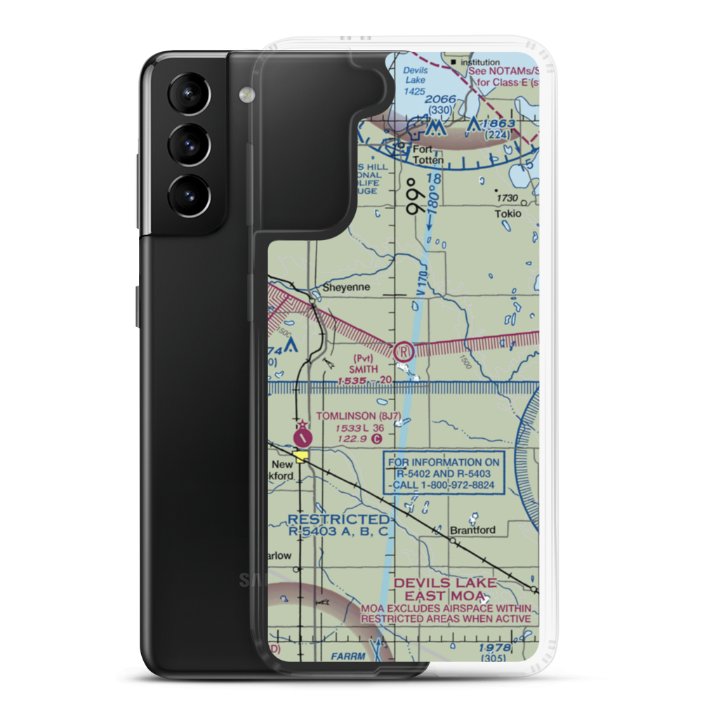 Smith Airstrip (NA70) VFR Sectional Samsung Case Samsung Galaxy S21 Plus model shown