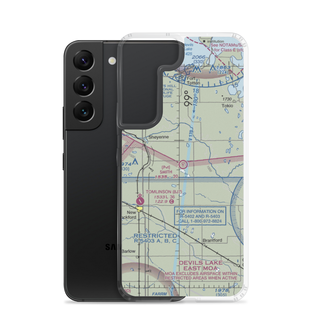 Smith Airstrip (NA70) VFR Sectional Samsung Case Samsung Galaxy S22 model shown