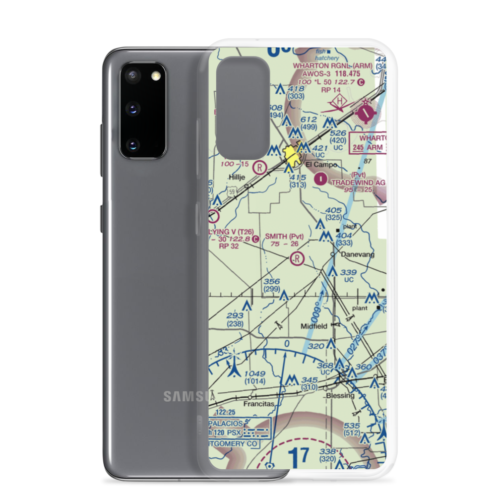 Smith Aviation Inc Airport (78XS) VFR Sectional Samsung Case Samsung Galaxy S20 model shown