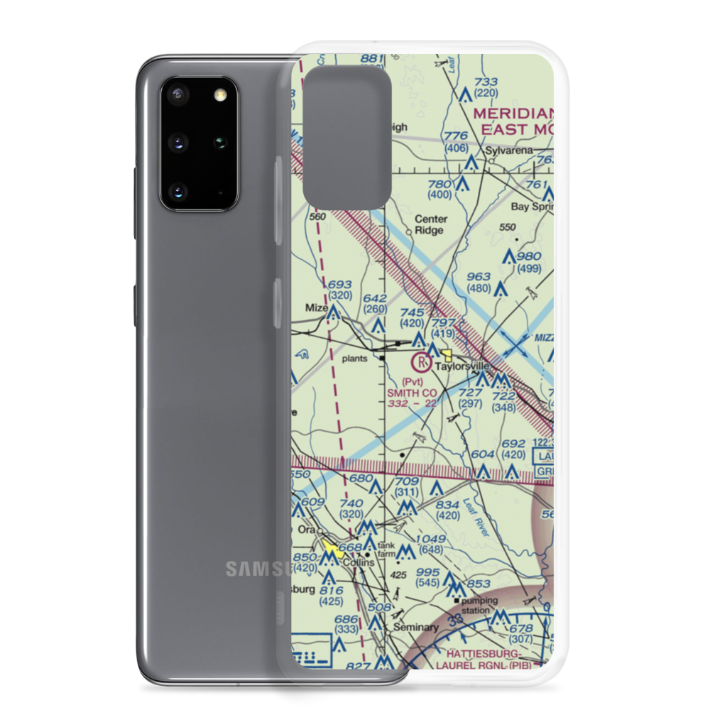 Smith County Airport (MS39) VFR Sectional Samsung Case Samsung Galaxy S20 Plus model shown