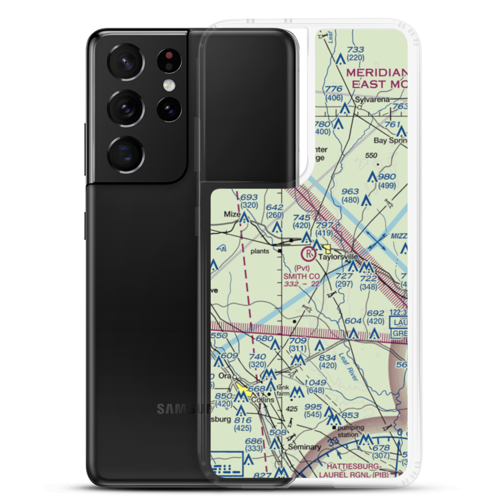 Smith County Airport (MS39) VFR Sectional Samsung Case Samsung Galaxy S21 Ultra model shown