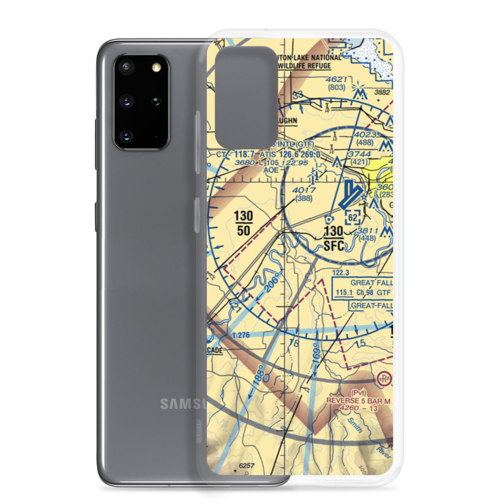 Smith Farms Airport (MT76) VFR Sectional Samsung Case Samsung Galaxy S20 Plus model shown