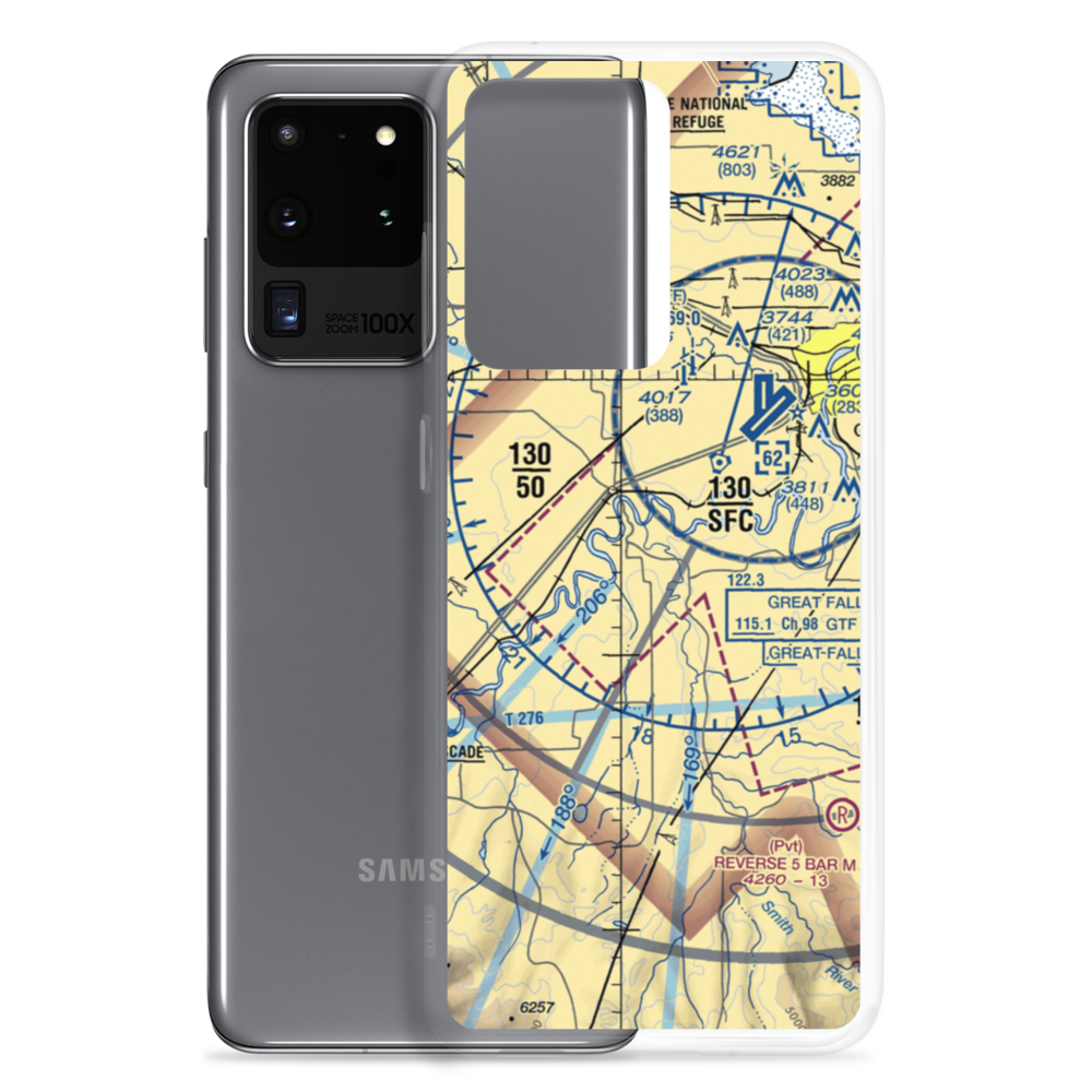 Smith Farms Airport (MT76) VFR Sectional Samsung Case Samsung Galaxy S20 Ultra model shown