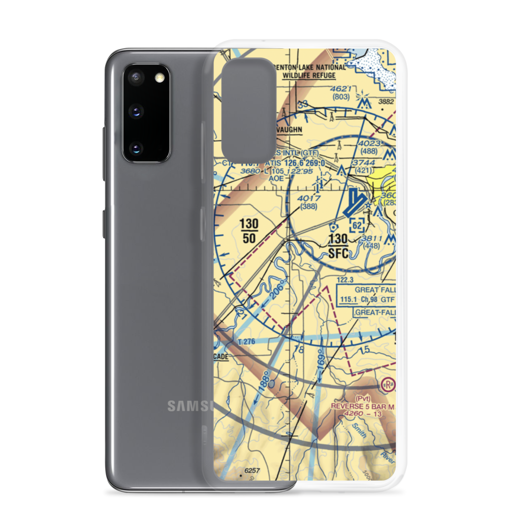 Smith Farms Airport (MT76) VFR Sectional Samsung Case Samsung Galaxy S20 model shown