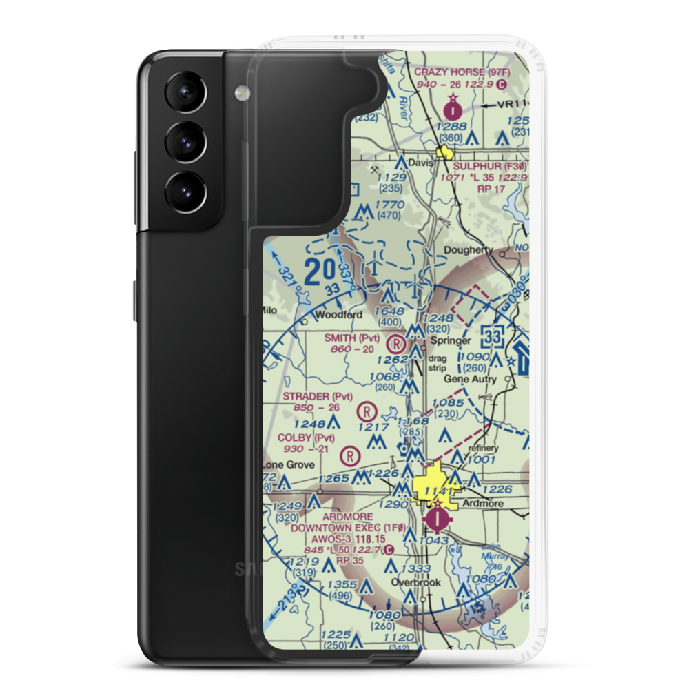 Smith Field (22OK) VFR Sectional Samsung Case Samsung Galaxy S21 Plus model shown