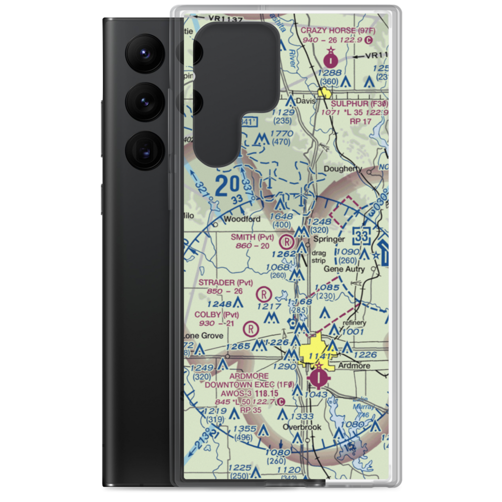 Smith Field (22OK) VFR Sectional Samsung Case Samsung Galaxy S22 Ultra model shown