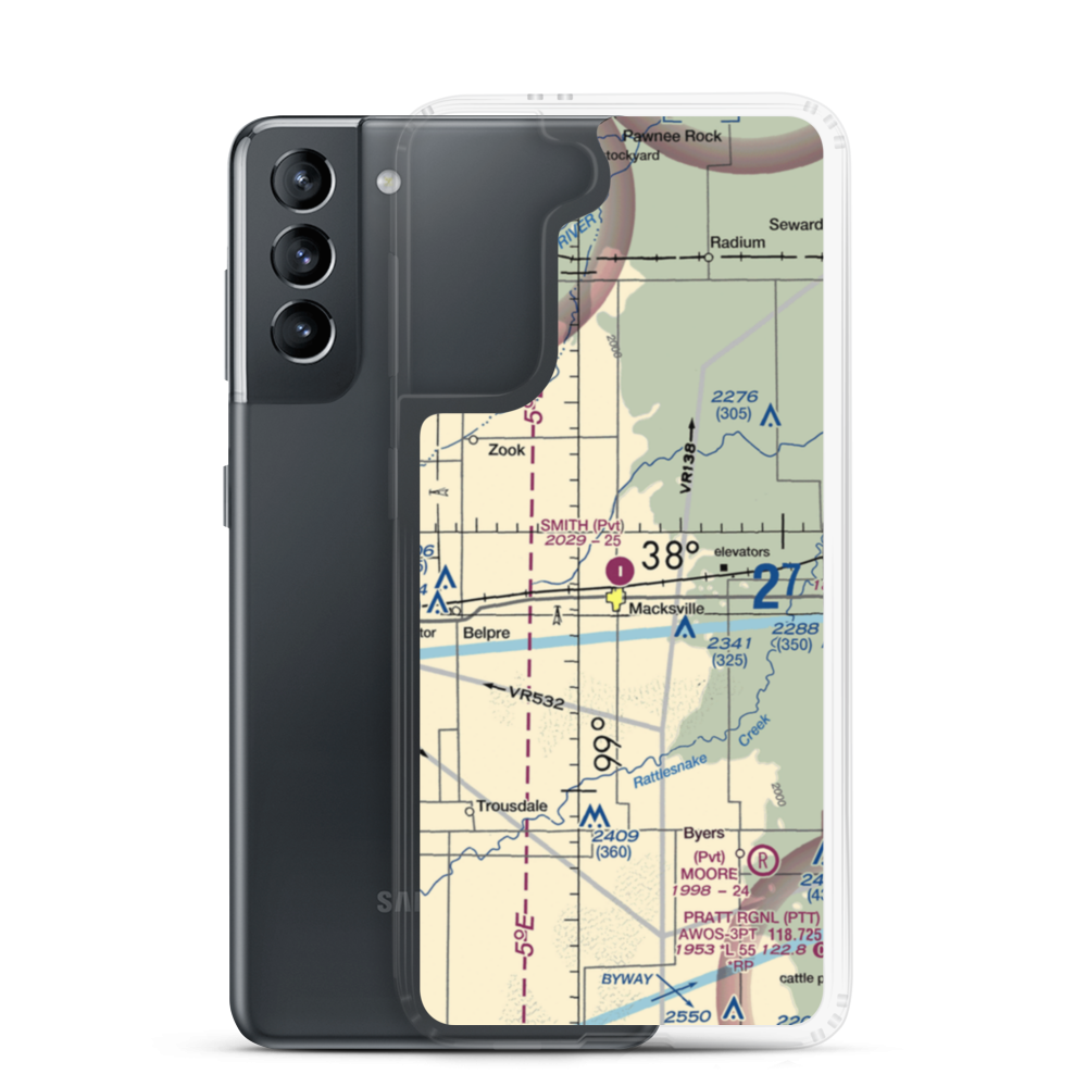 Smith Field (94KS) VFR Sectional Samsung Case Samsung Galaxy S21 model shown