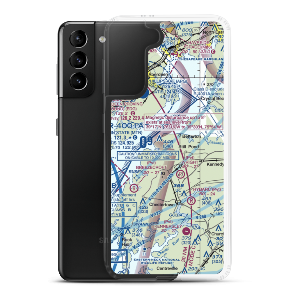 Smith Field (MD66) VFR Sectional Samsung Case Samsung Galaxy S21 Plus model shown