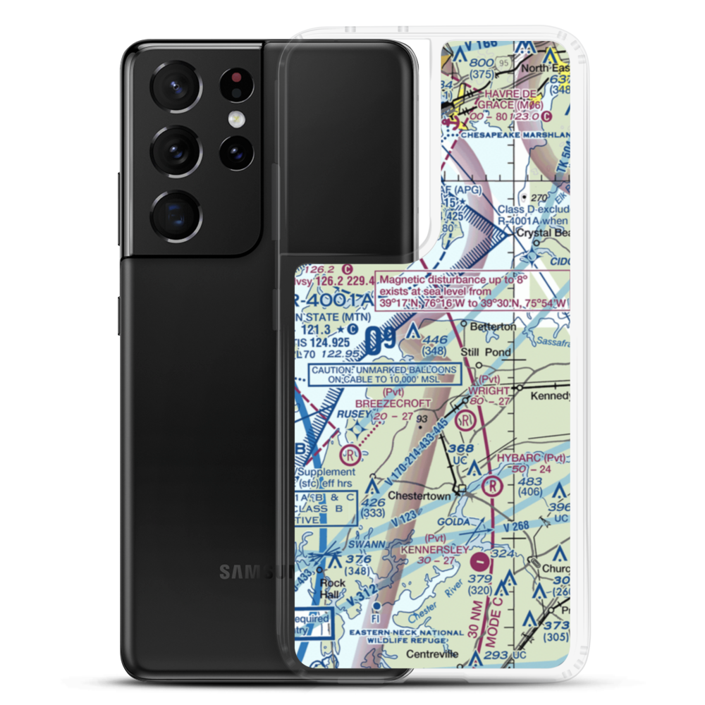 Smith Field (MD66) VFR Sectional Samsung Case Samsung Galaxy S21 Ultra model shown
