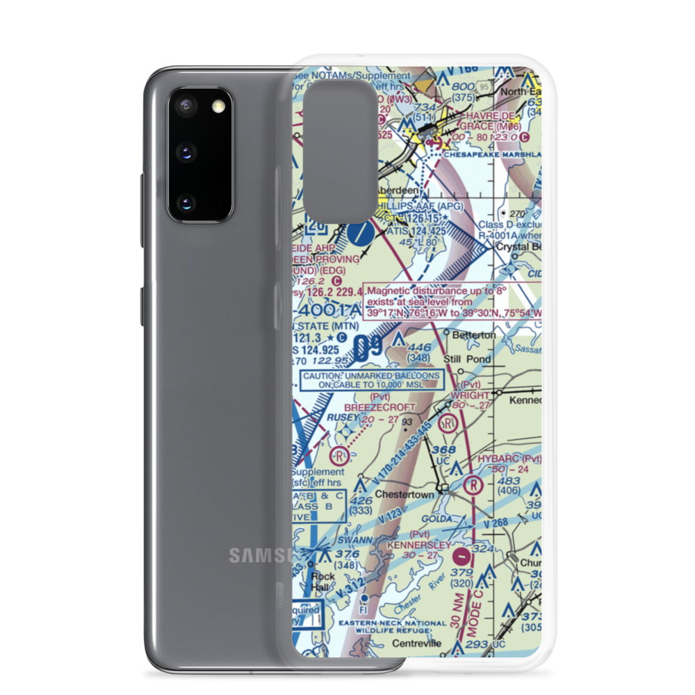 Smith Field (MD66) VFR Sectional Samsung Case Samsung Galaxy S20 model shown