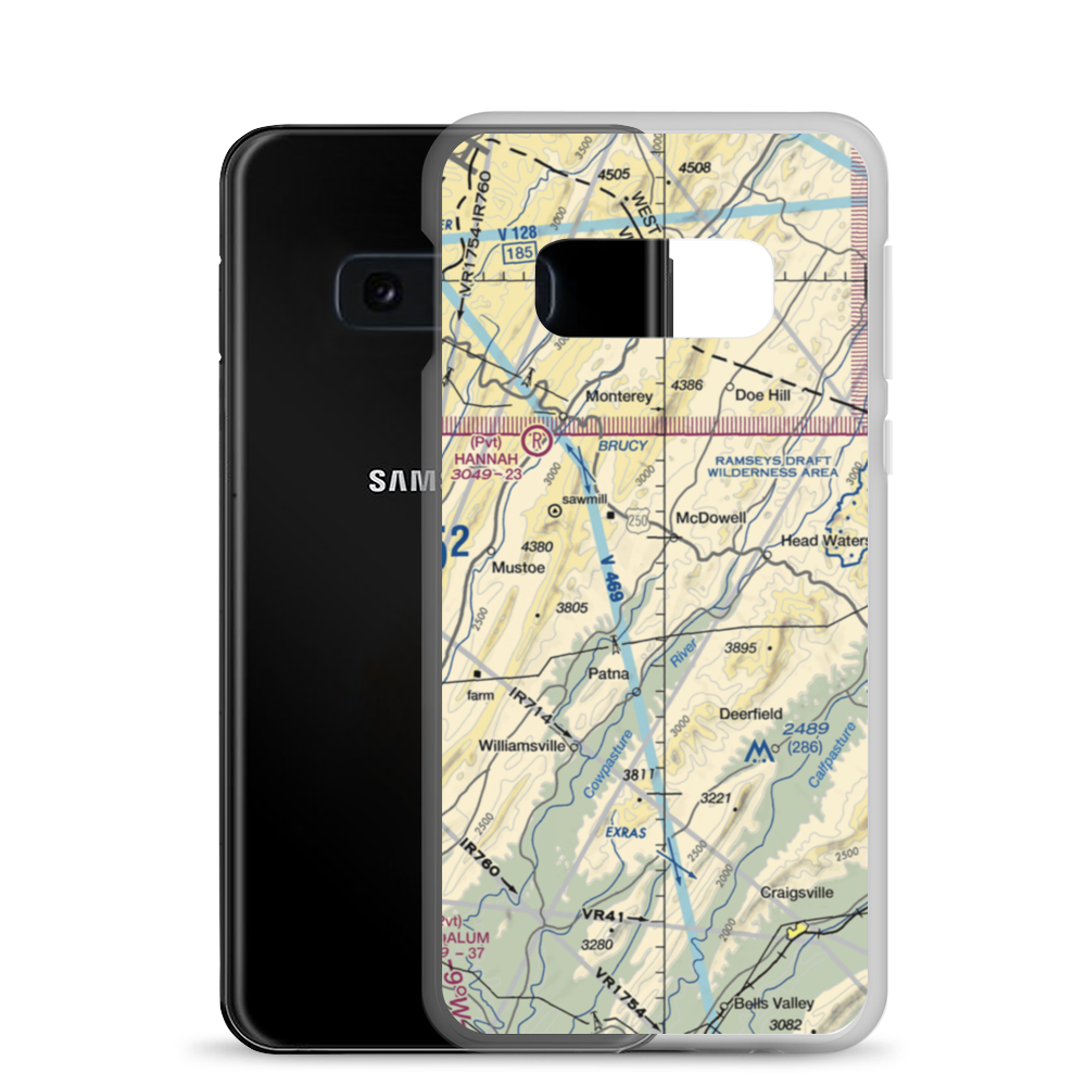 Smith Field (VA75) VFR Sectional Samsung Case Samsung Galaxy S10e model shown
