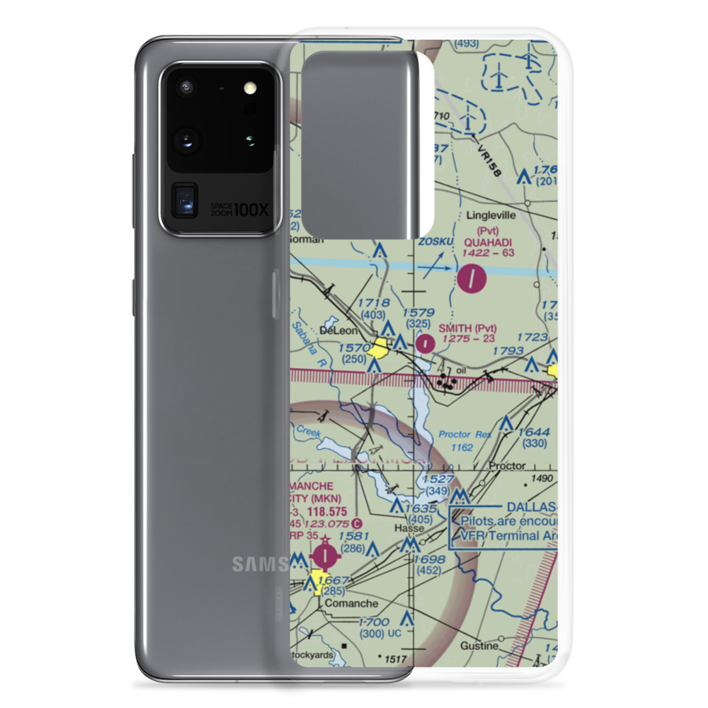 Smith Flying Service Airport (TS14) VFR Sectional Samsung Case Samsung Galaxy S20 Ultra model shown