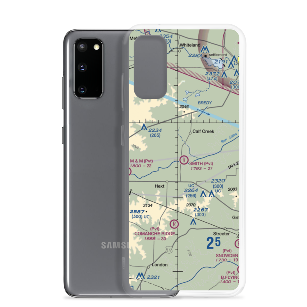 Smith I-Ranch Airport (14TE) VFR Sectional Samsung Case Samsung Galaxy S20 model shown